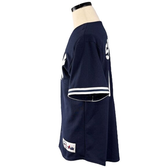 Vintage Alfonso Soriano New York Yankees Majestic 90s Baseball Jersey M Blue - Picture 4 of 12